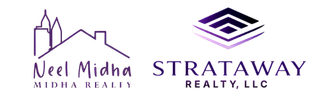 Two logos for neel midha and strataway realty logo