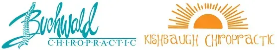A blue and orange logo for a chiropractor