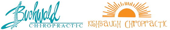 A blue and orange logo for a chiropractic clinic