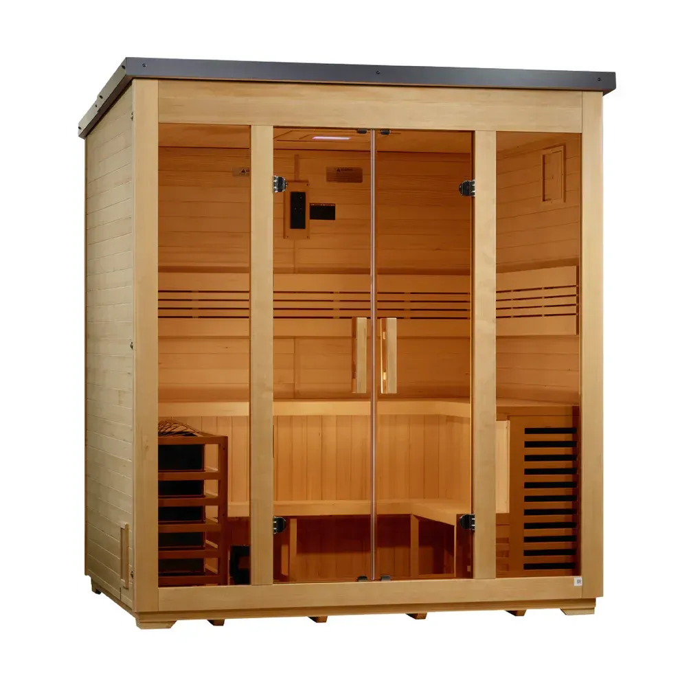 Pro 6 P6-5210-01 Near Zero EMF Far Infrared Sauna Clear Glass 1-2 Person Pro 6 P6-5210-01 Near Zero EMF Far Infrared Sauna Clear Glass 1-2 Person