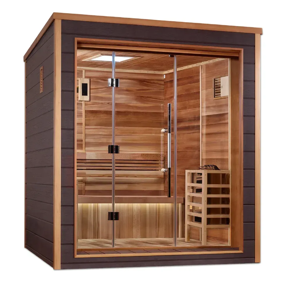 Pro 6 P6-5210-01 Near Zero EMF Far Infrared Sauna Clear Glass 1-2 Person Pro 6 P6-5210-01 Near Zero EMF Far Infrared Sauna Clear Glass 1-2 Person