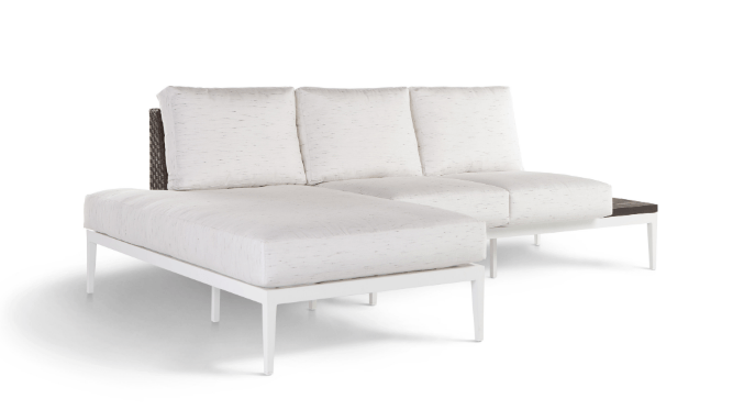 Stevie Mini-Sectional Chaise With Wraparound Cushion And Loveseat With Side Table — Boothwyn, PA — Half Price Hot Tubs Stevie Mini-Sectional Chaise With Wraparound Cushion And Loveseat With Side Table — Boothwyn, PA — Half Price Hot Tubs