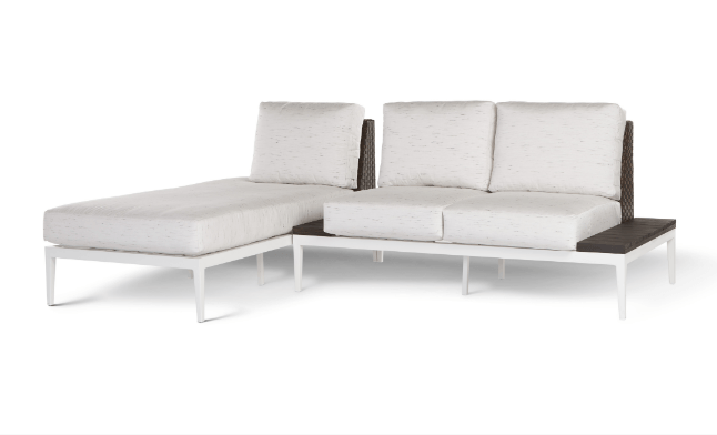 Stevie Mini-Sectional Chaise With Wraparound Cushion And Loveseat With Side Tables — Boothwyn, PA — Half Price Hot Tubs Stevie Mini-Sectional Chaise With Wraparound Cushion And Loveseat With Side Tables — Boothwyn, PA — Half Price Hot Tubs