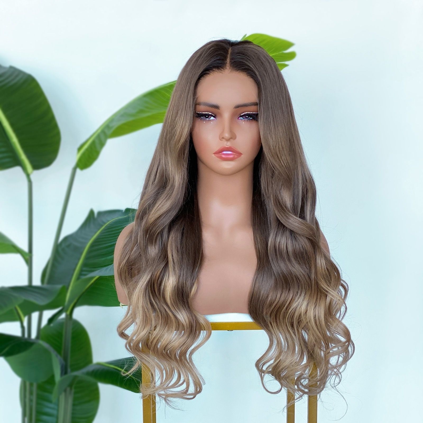 Custom Highlight Blonde Frontal Wig