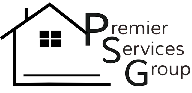 Premier Services Group logo with a black house outline and stylized PSG text