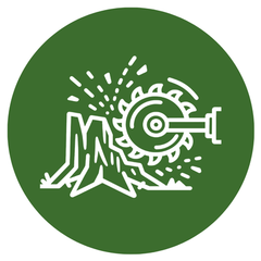Stump grinding service illustration