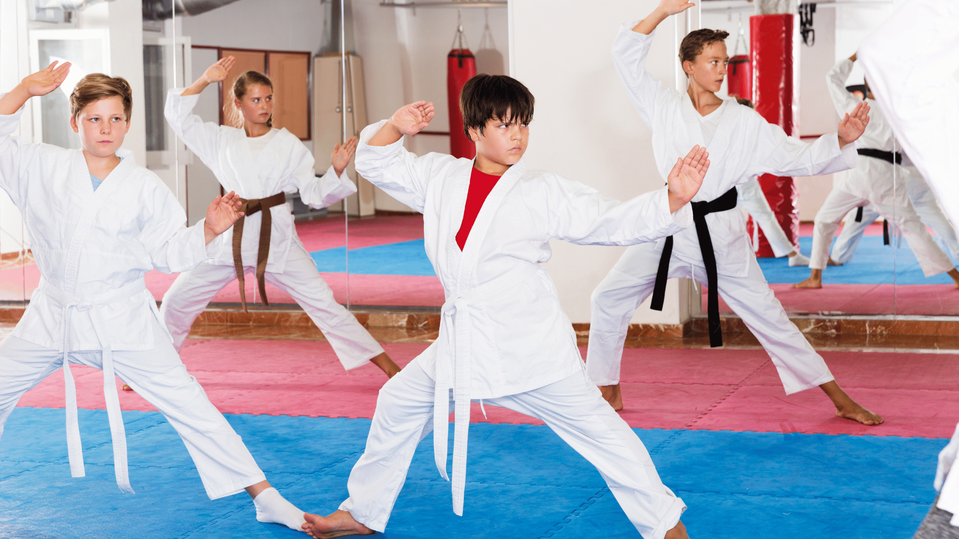 Adult karate belt progression and traditional martial arts training helping students build confidence, discipline, and skills