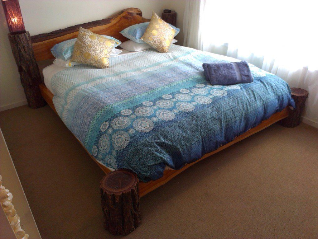 wooden bed
