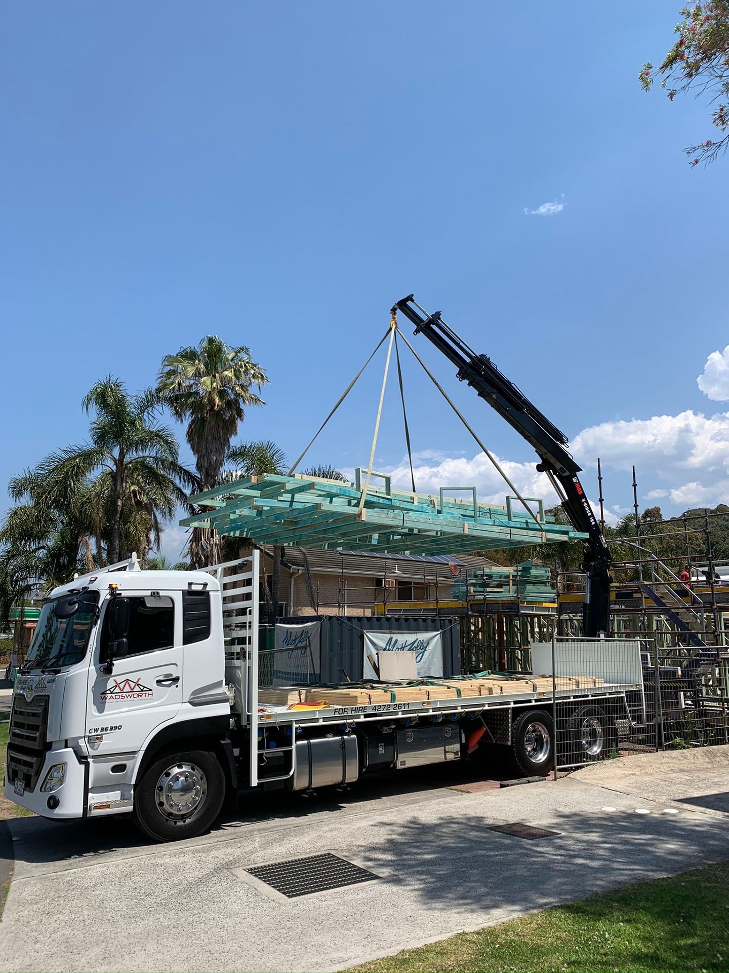 loading material at Crane Truck