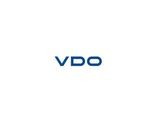 Logo VDO in testo blu su sfondo bianco.