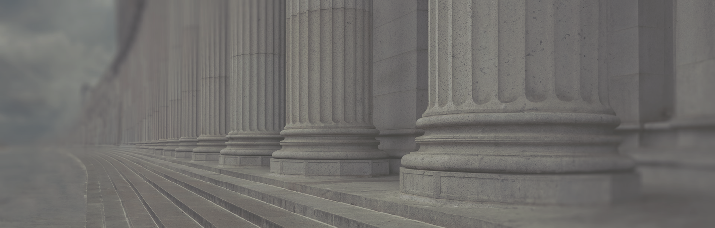 The steps and columns of a courthouse