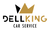 Logo Dellking Fahrzeugaufbereitung in schwarz/gold mit einer dreizackigen Krone über dem Firmennamen