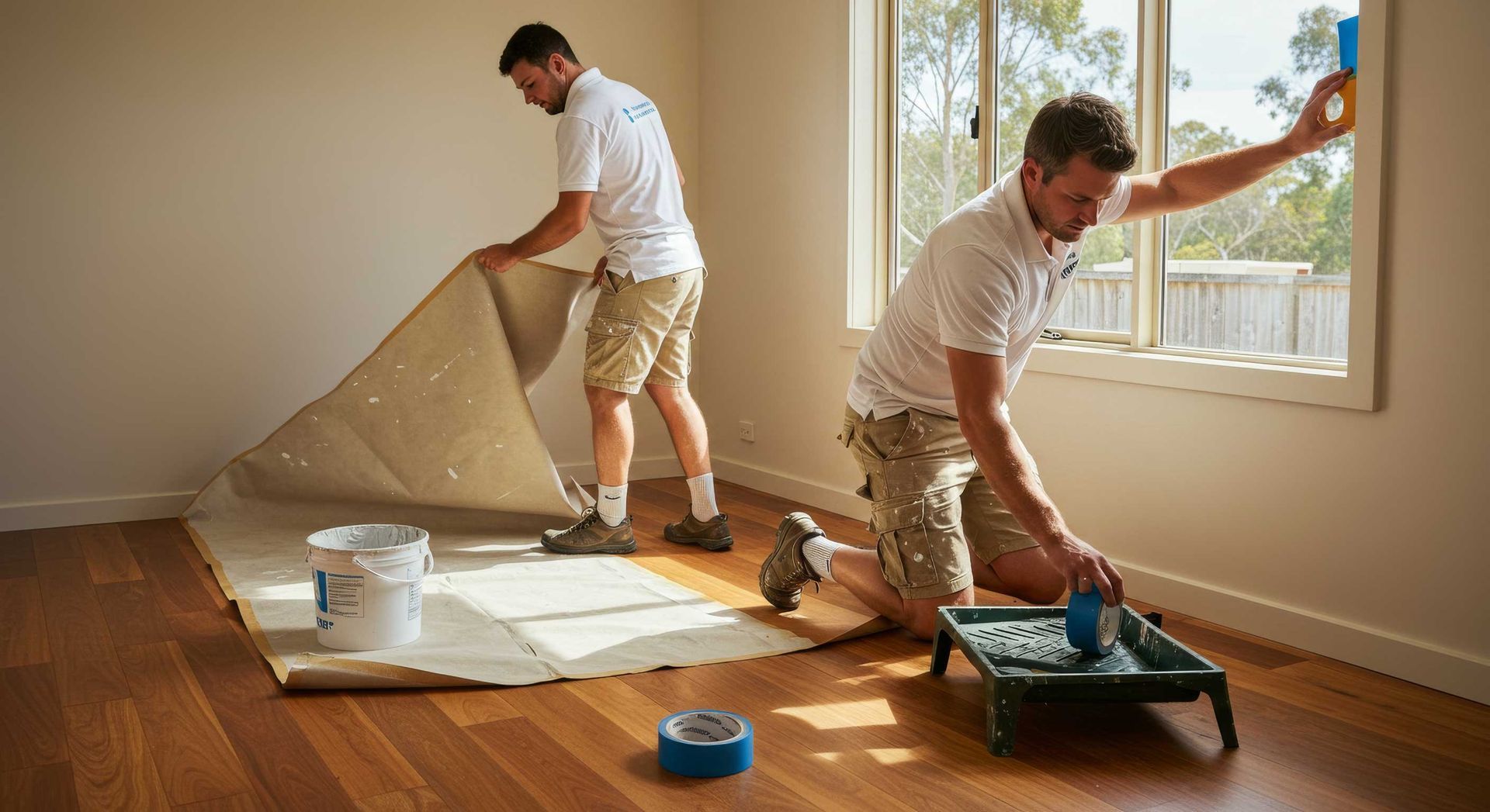 Interior Wall Painting in a Modern Living Room Bundaberg