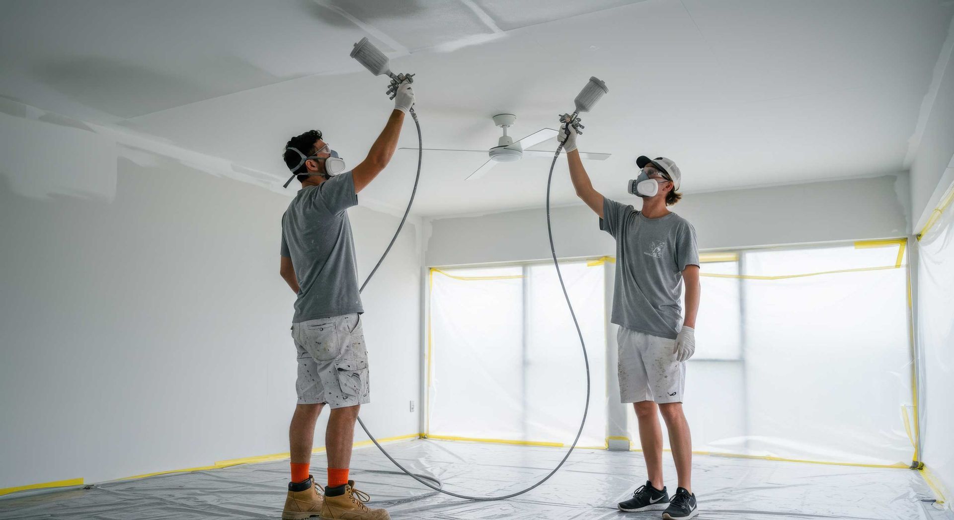 Local Interior Painters Working Inside a Home in Bundaberg