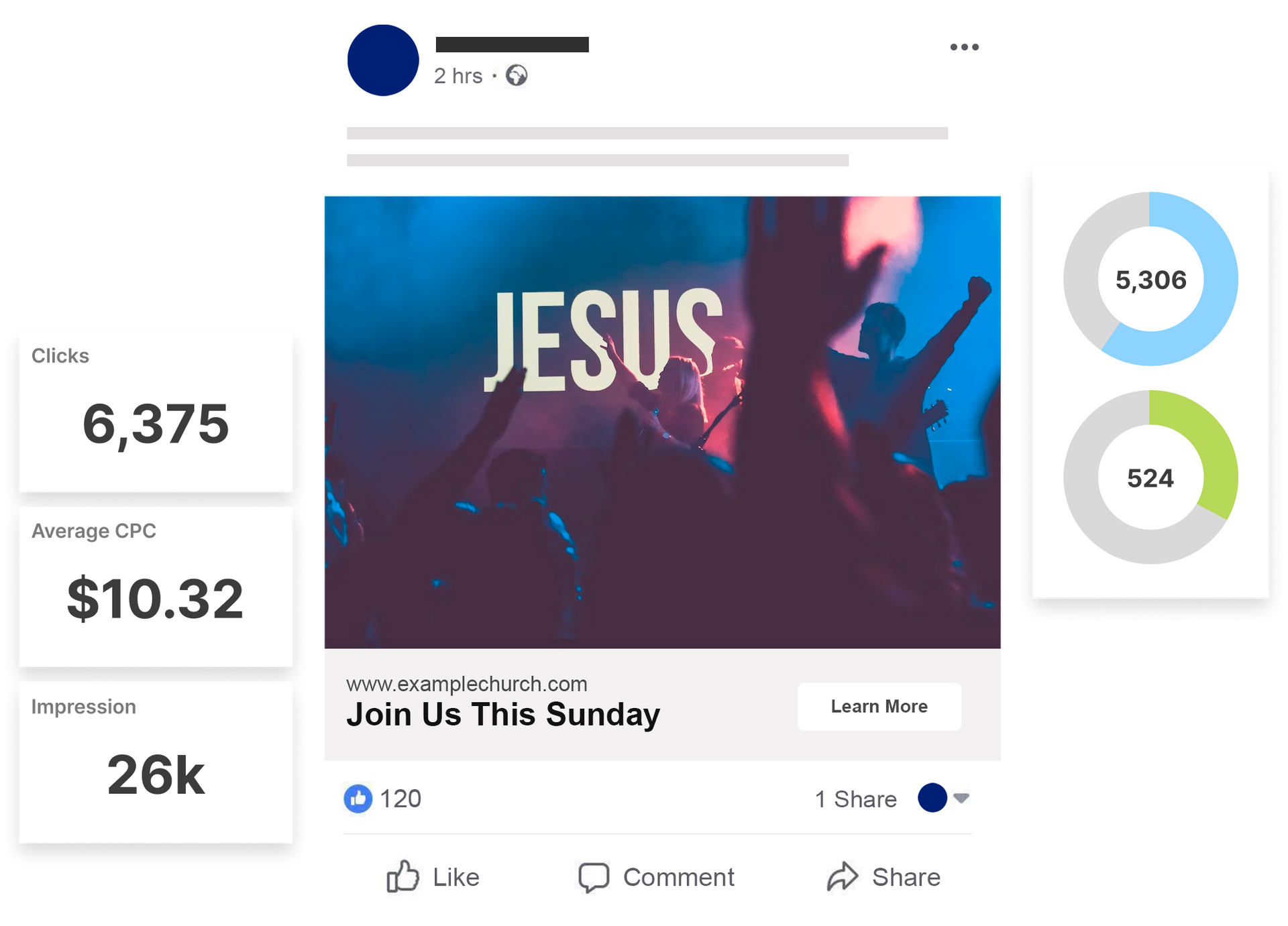 A facebook post asking people to join us this sunday.