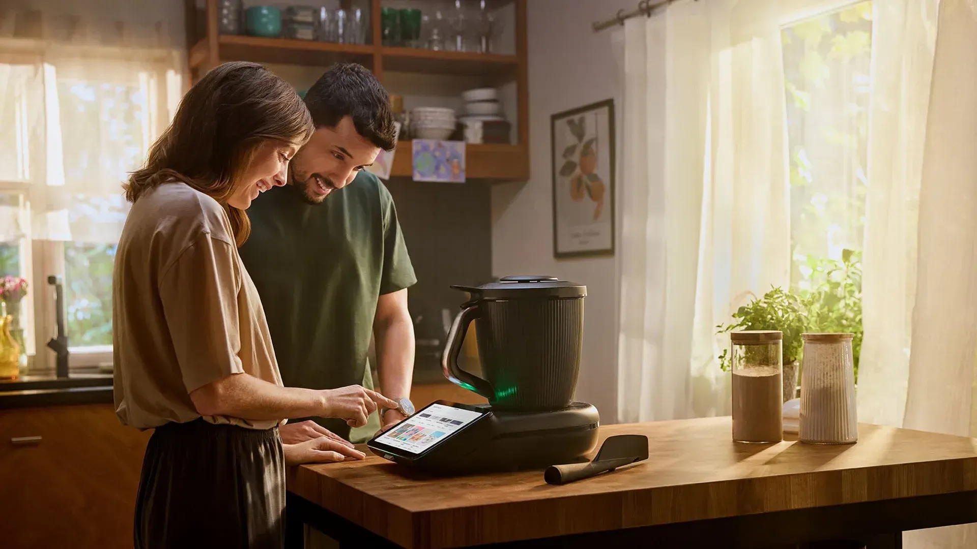 Two People Preparing Food in a Sunlit Kitchen — Clare Quintieri Thermomix Consultant in Mareeba, QLD