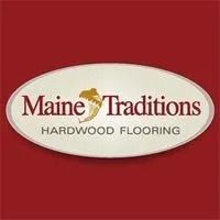 Maine Traditions Hardwood Flooring logo on a red background