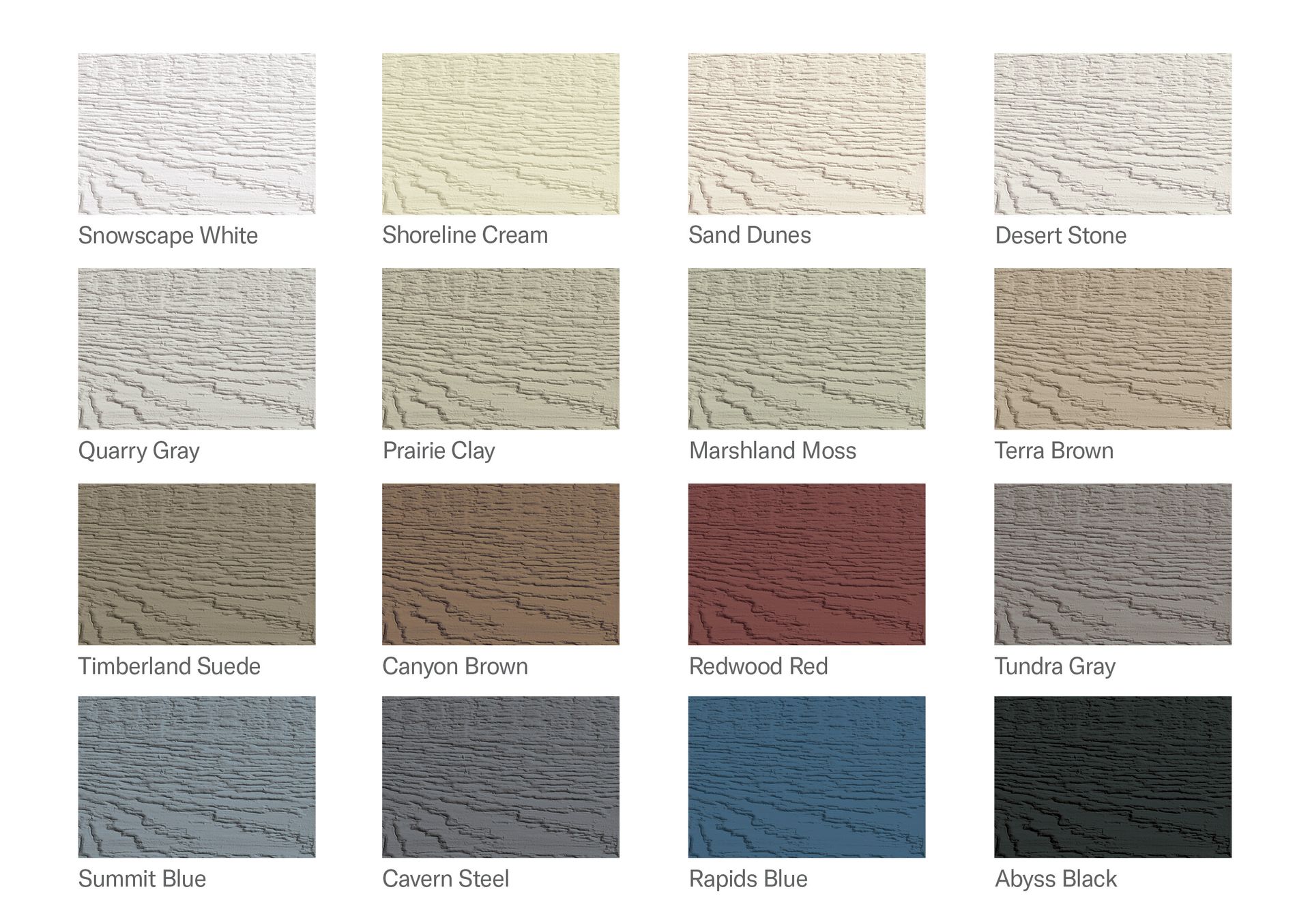 LP Smartside Color Swatches.