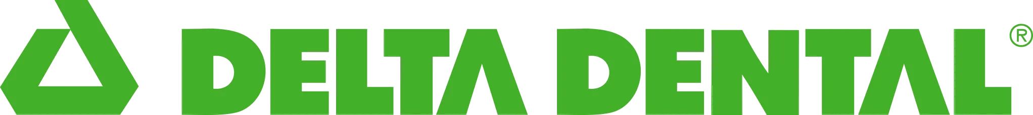 Delta Dental green logo with stylized triangular icon and wordmark