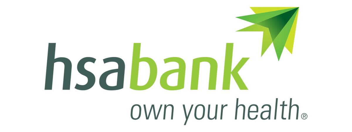 Hsabank logo with green arrow icon and “own your health” tagline