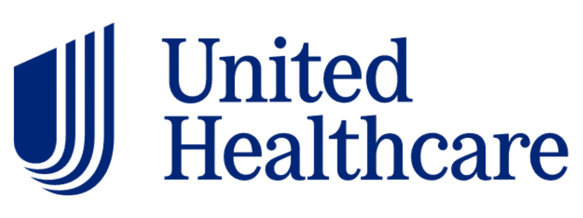 UnitedHealthcare logo with blue shield icon and blue text on white background