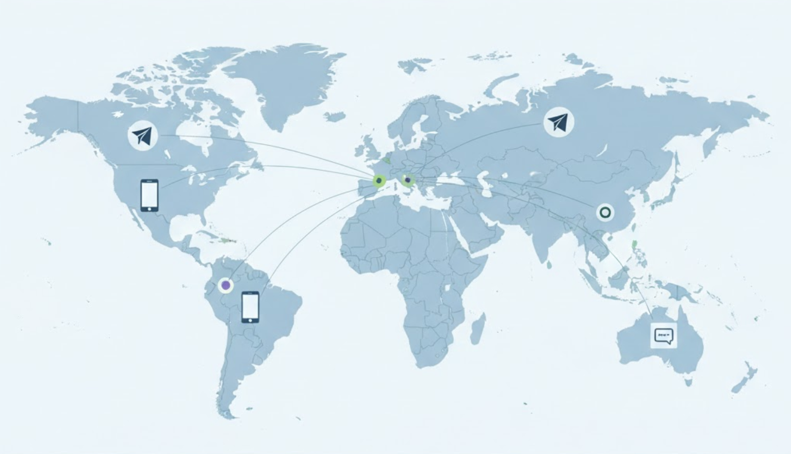 Worldwide Telegram advertising agency services offering diverse solutions for brands across the globe.