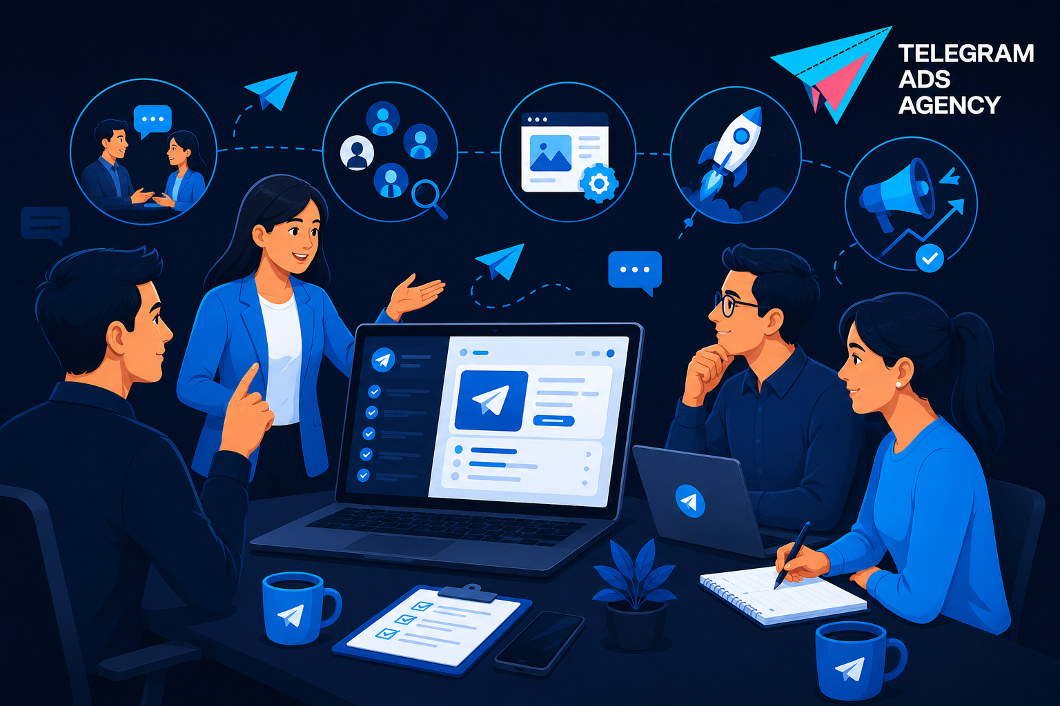 Steps for Telegram ad onboarding campaign preparation with strategy and optimization process