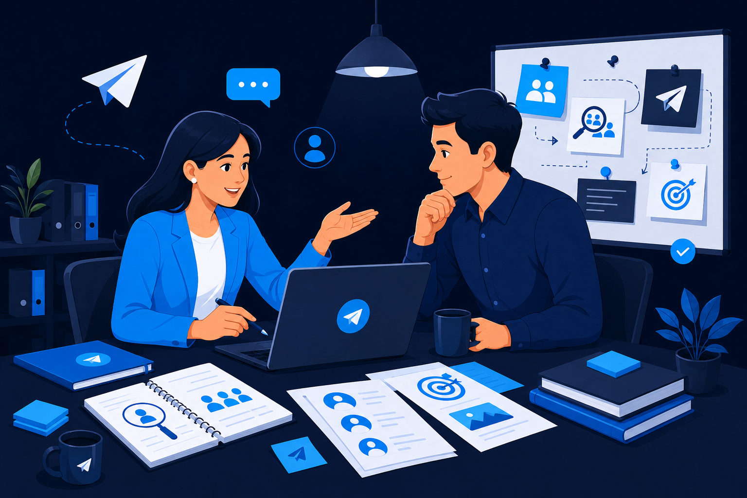 Steps for Telegram ad onboarding with agency strategy discussion before campaign launch