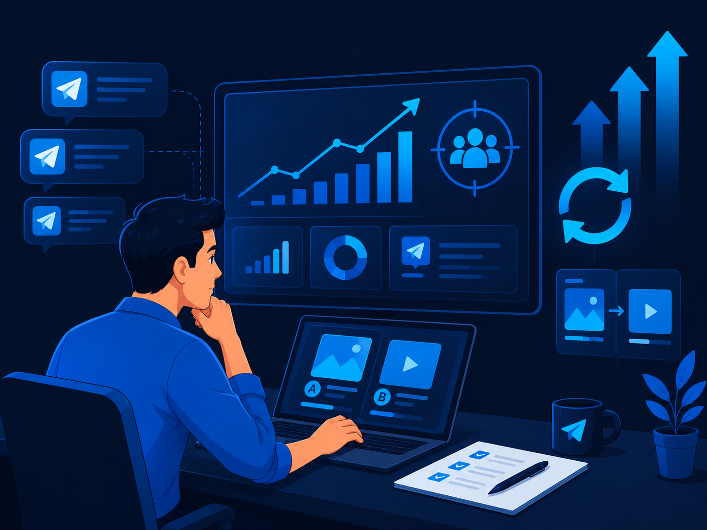 Initial process when starting with Telegram Ads agency campaign optimization and growth
