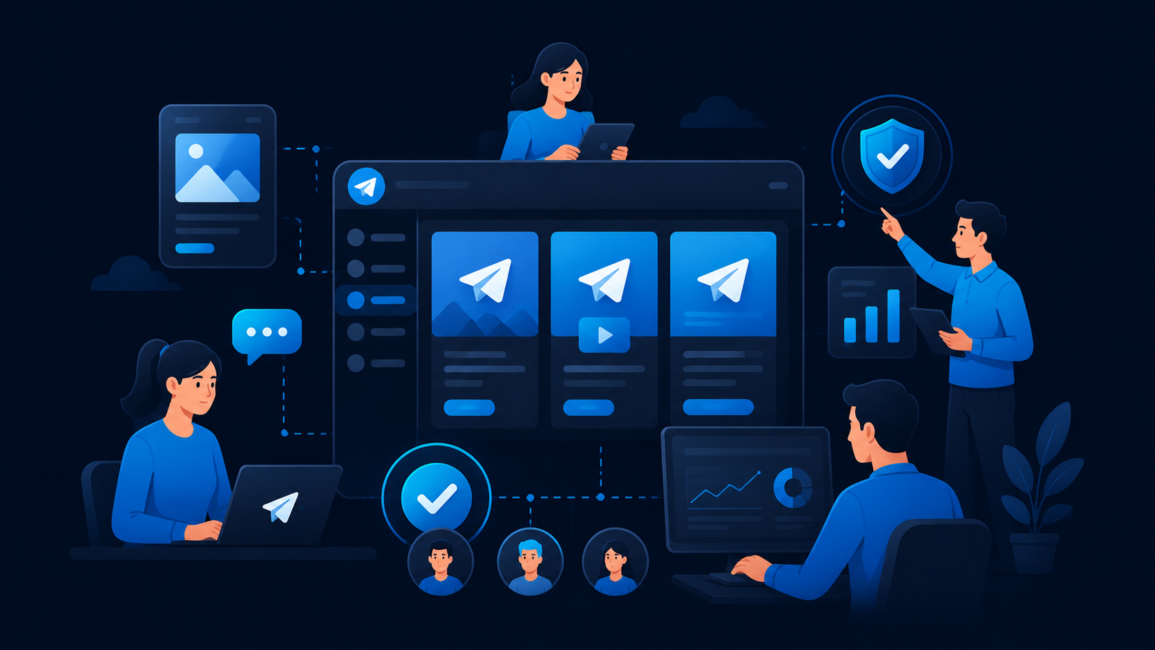 Telegram Ads Compliance operations showing organized campaign management and scalable advertising workflows.