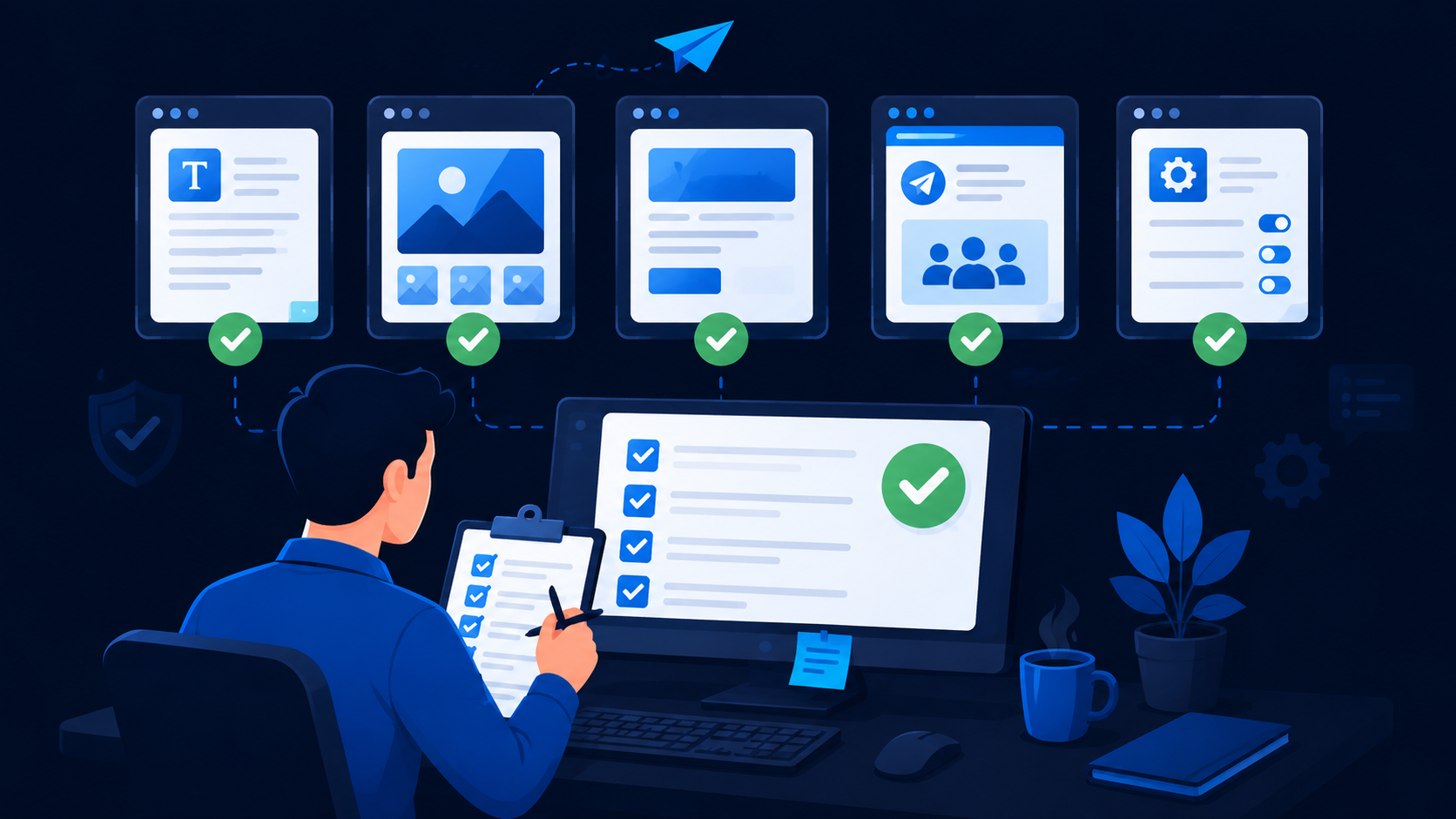 Handling telegram advertising policies by reviewing campaign assets before submission.