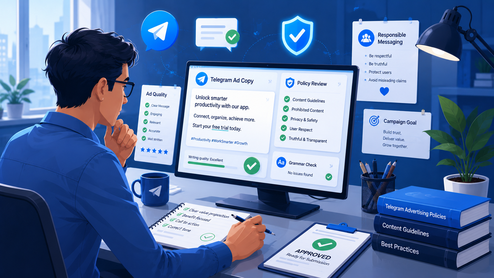 Telegram advertising regulations review process for creating compliant ad copy and campaigns 