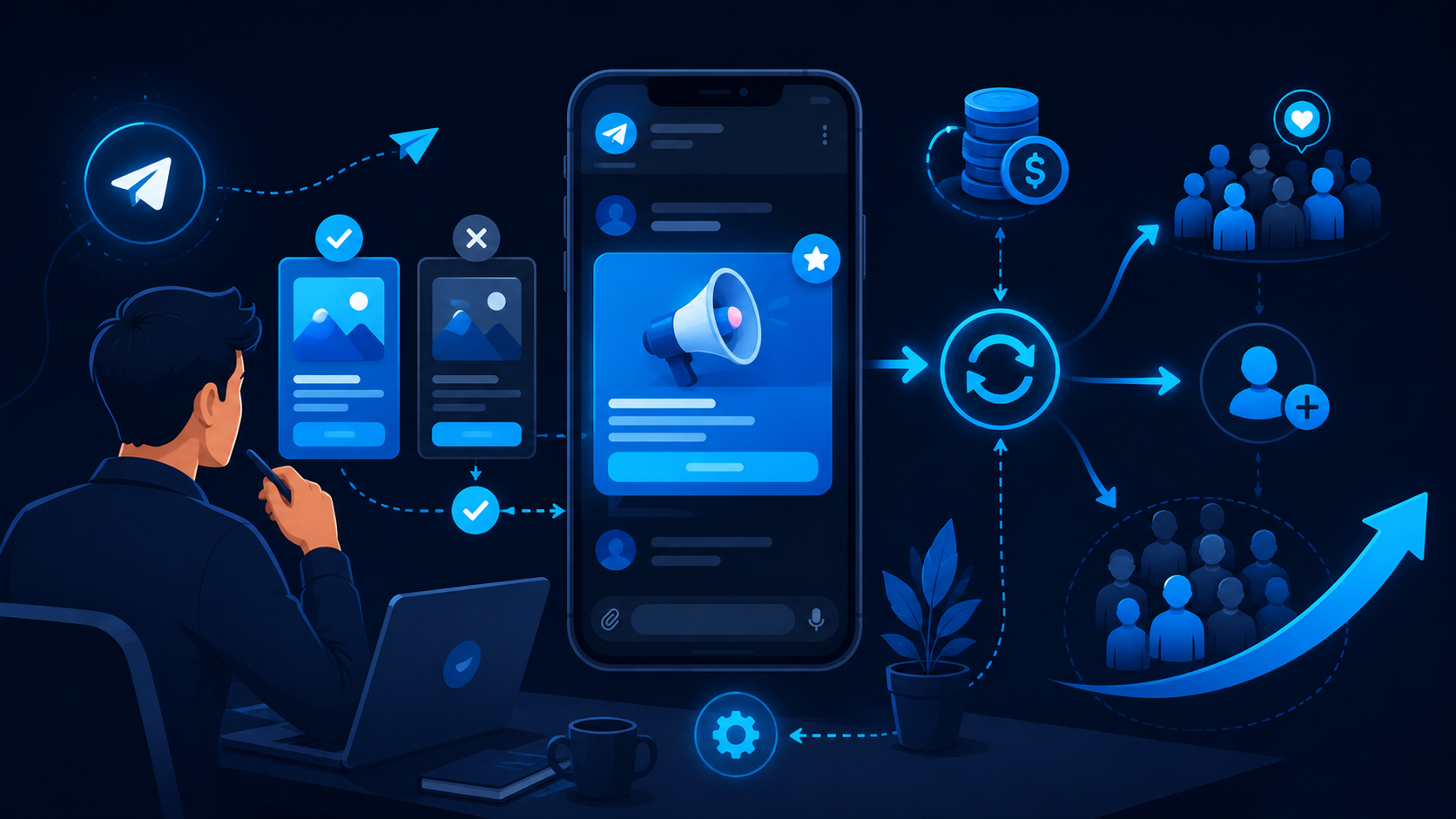 How telegram ad strategies operate through campaign optimization, monitoring, and performance improvement.