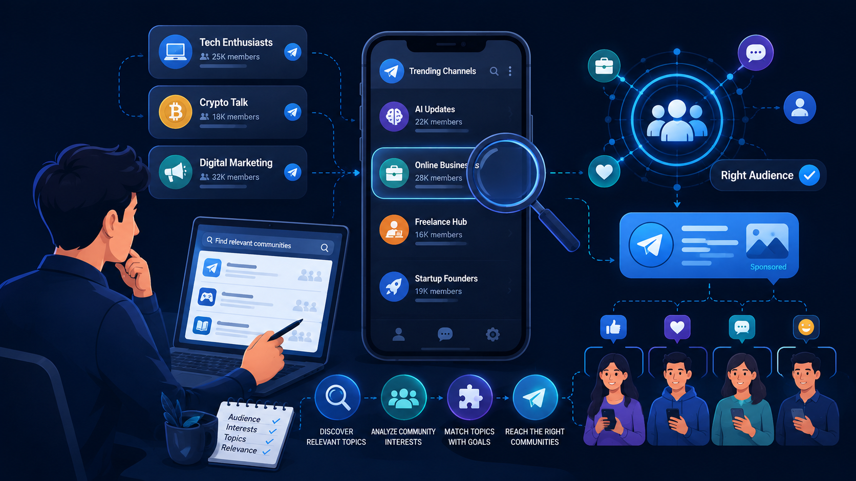 Audience research and channel-first targeting for understanding Telegram ad strategy