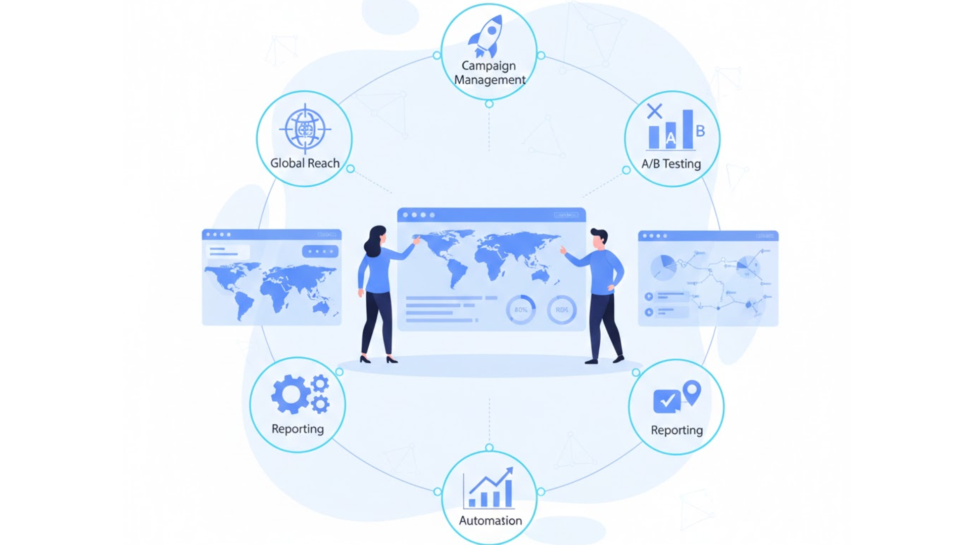 Overview of the comprehensive suite of Telegram advertising and marketing services for large businesses.