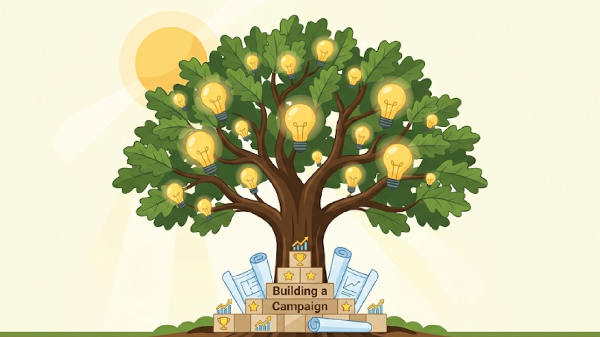 Growth-themed chart and calculator illustrating the results of executing Telegram ad campaigns.