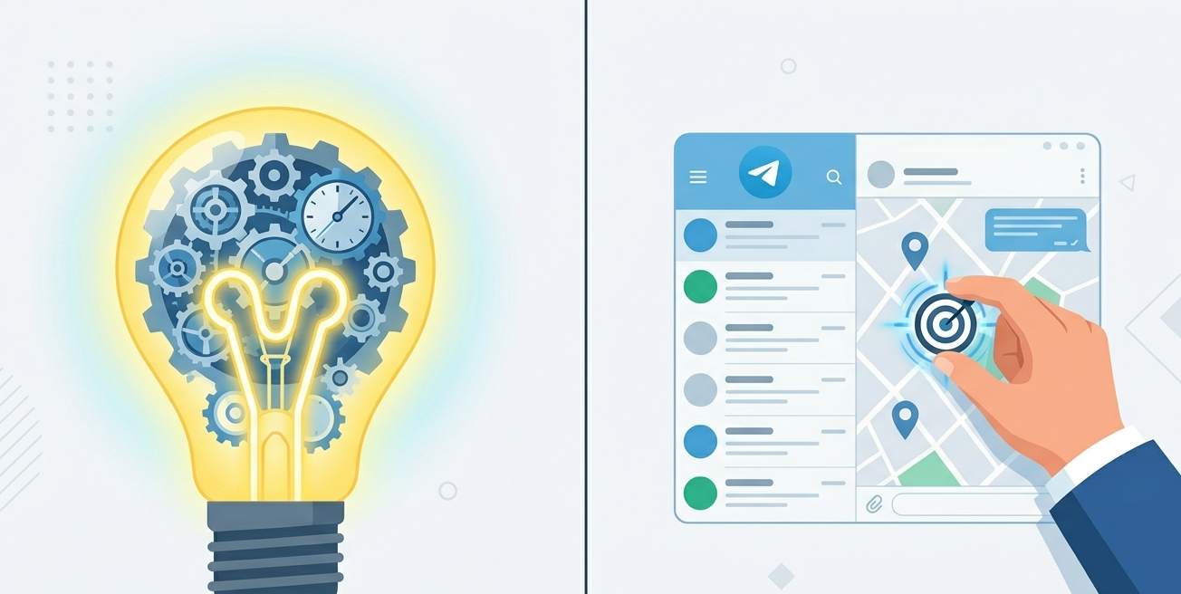 Strategy and expert knowledge showing outsourcing Telegram ads benefits through targeted ad placement.