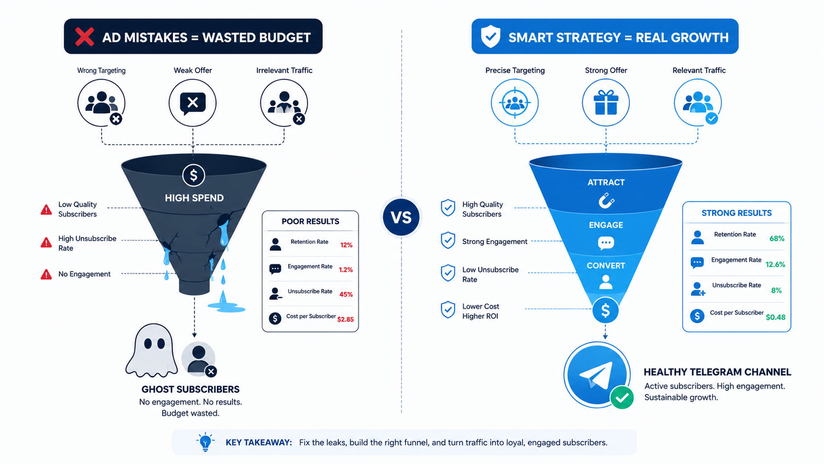 A visual guide on planning an effective telegram ad strategy with key stages and benchmarks. 