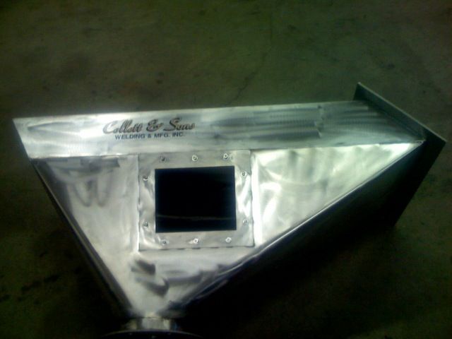 A stainless steel item that says collar & sons on it