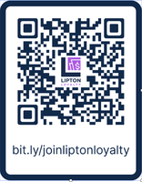 QR code for Lipton Loyalty program, directing to bit.ly/joinliptonloyalty.