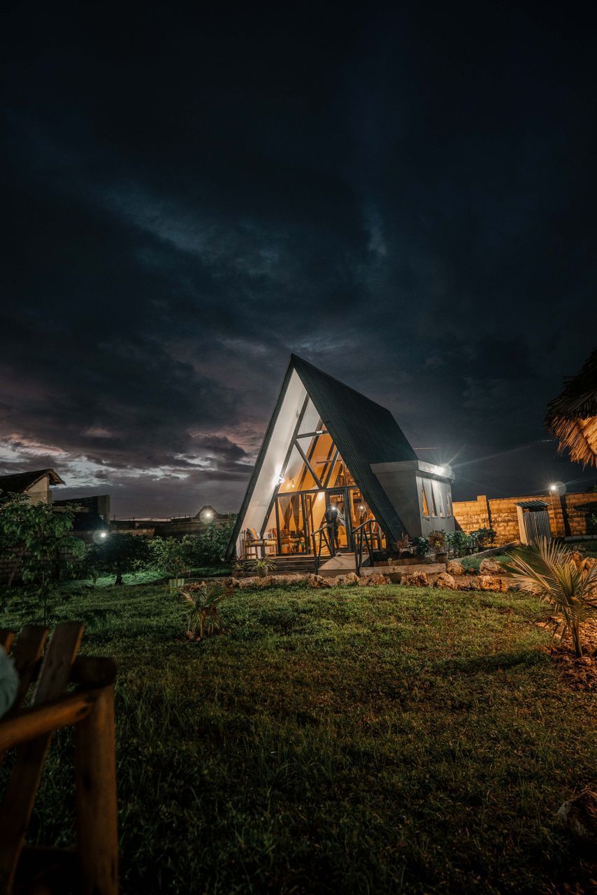 Exterior look on the large cabin