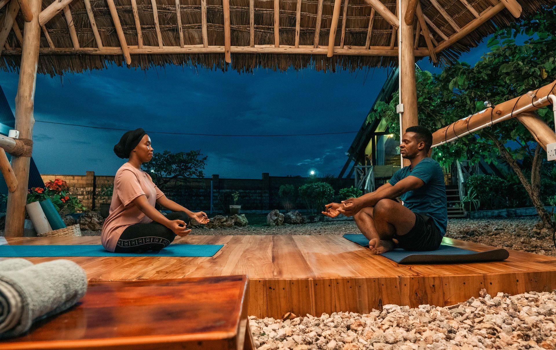 Meditation under the gazebo