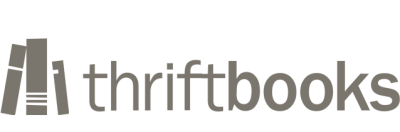 ThriftBooks logo with gray stylized books and wordmark on a white background