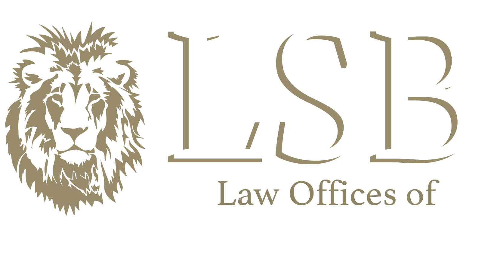 A logo for lsb law offices of law with a lion 's head.