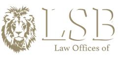 Gold lion logo with “LSB” and “Law Offices of” text on a white background