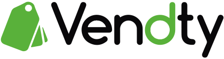 Un logotipo verde y negro para una empresa llamada vendty