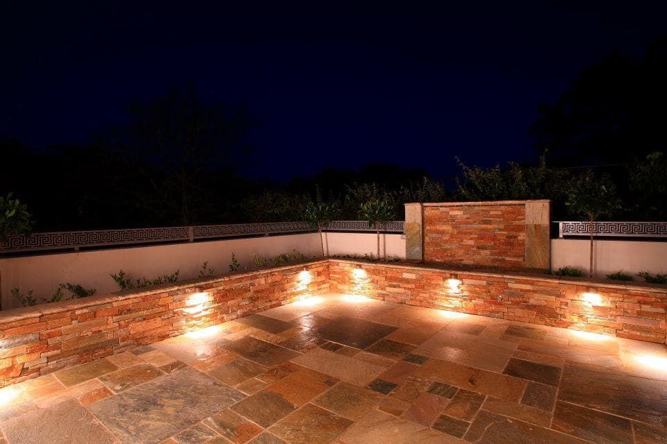 Outdoor Area at Night — D-Scapes Landscaping Services Pty Ltd in Forster, NSW 