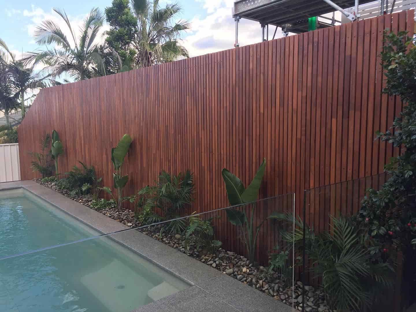 Wooden Pool Fence — D-Scapes Landscaping Services Pty Ltd in Forster, NSW