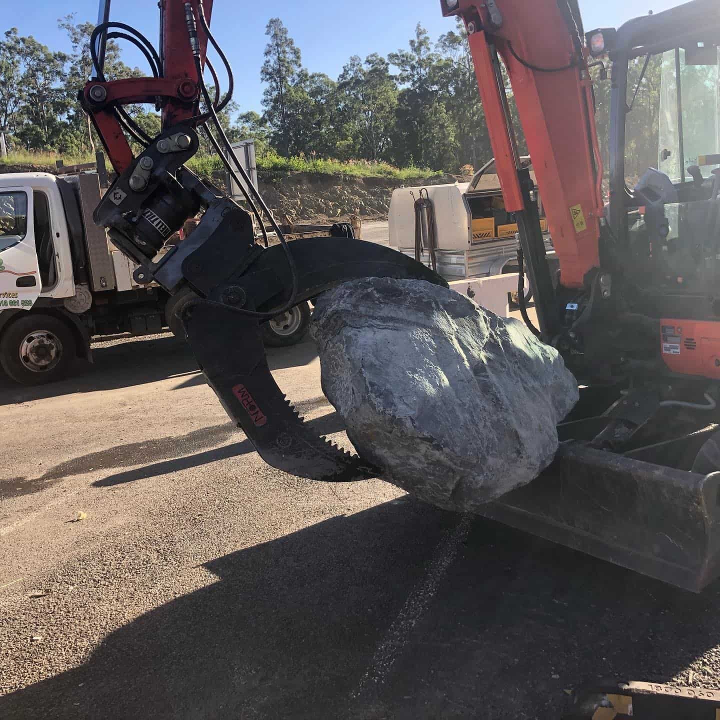 Huge Stone — D-Scapes Landscaping Services Pty Ltd in Forster, NSW 