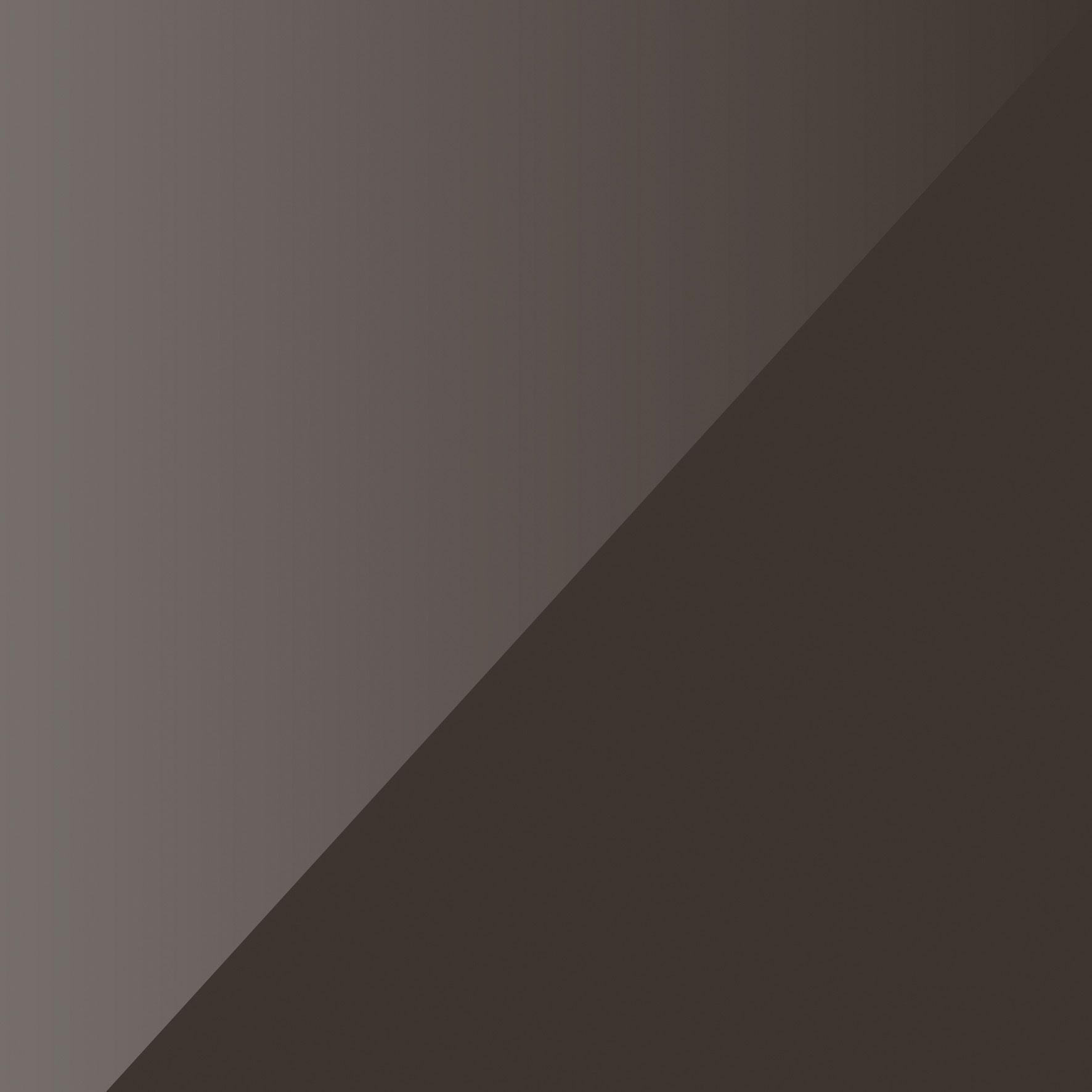 A diagonal split screen background with a light brown-gray shade on the left and a darker charcoal brown on the right.